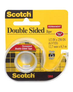 136 DBL STICK TAPE 1/2X250IN